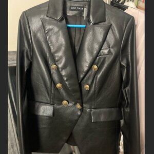 Love Token- Faux Leather Jacket